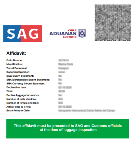 Example of affidavit